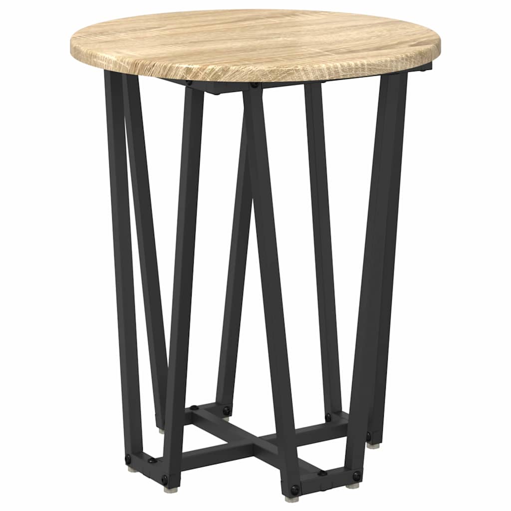 Beistelltisch-Set 2 pcs Sonoma Eiche und Schwarz