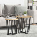 Beistelltisch-Set 2 pcs Artisan Eiche und Schwarz
