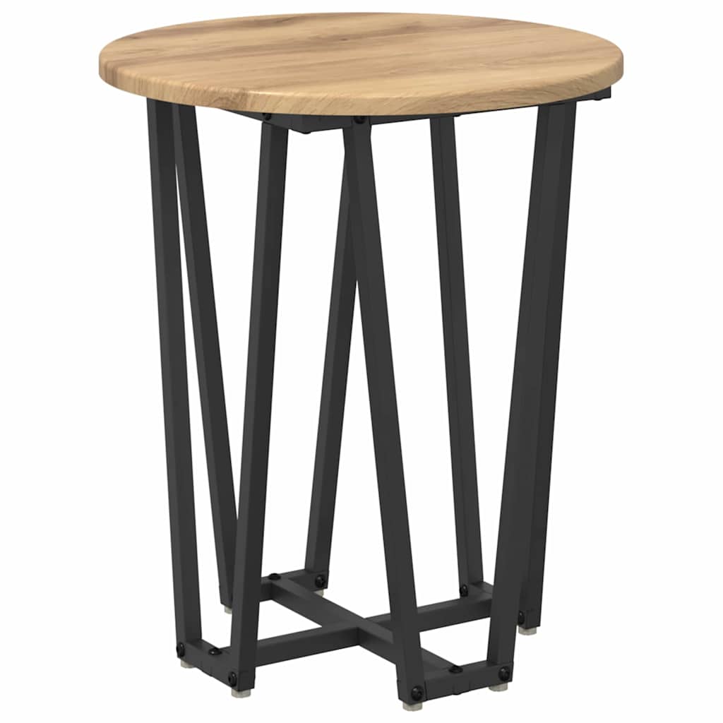 Beistelltisch-Set 2 pcs Artisan Eiche und Schwarz