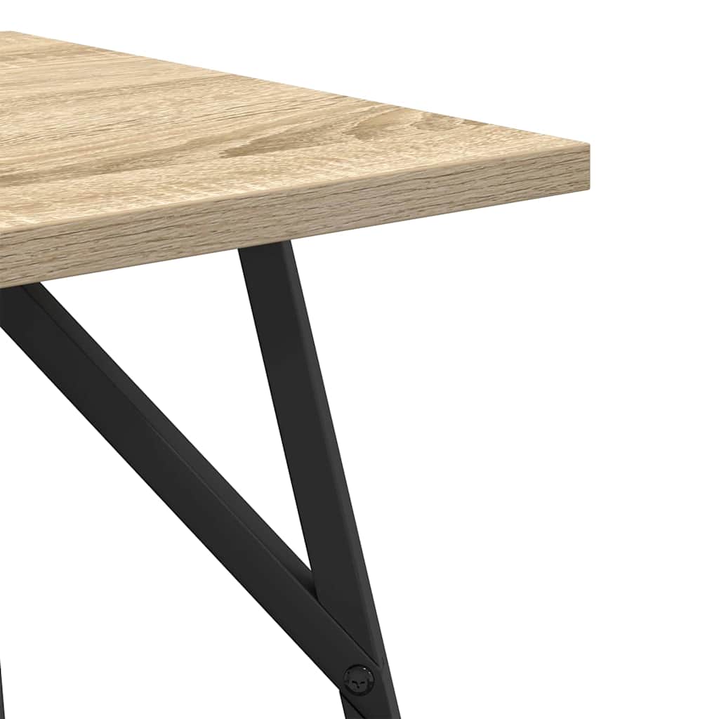Beistelltisch-Set 2 pcs Sonoma Eiche und Schwarz