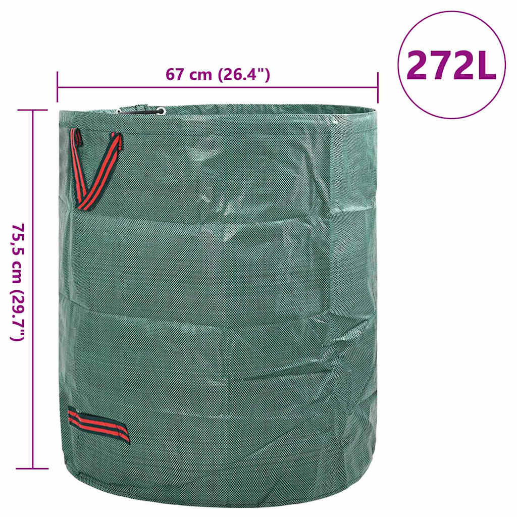 Gartenmüllsäcke 12 pcs Grün 67 x 67 x 75,5 cm Polypropylen