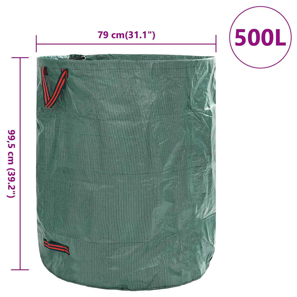 Gartenmüllsäcke 12 pcs Grün 79 x 79 x 99,5 cm Polypropylen