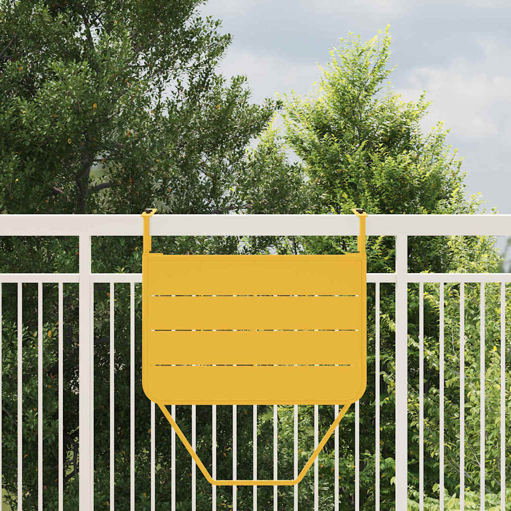 Hängender Balkontisch Senf 60 x 39 x 65 cm Stahl