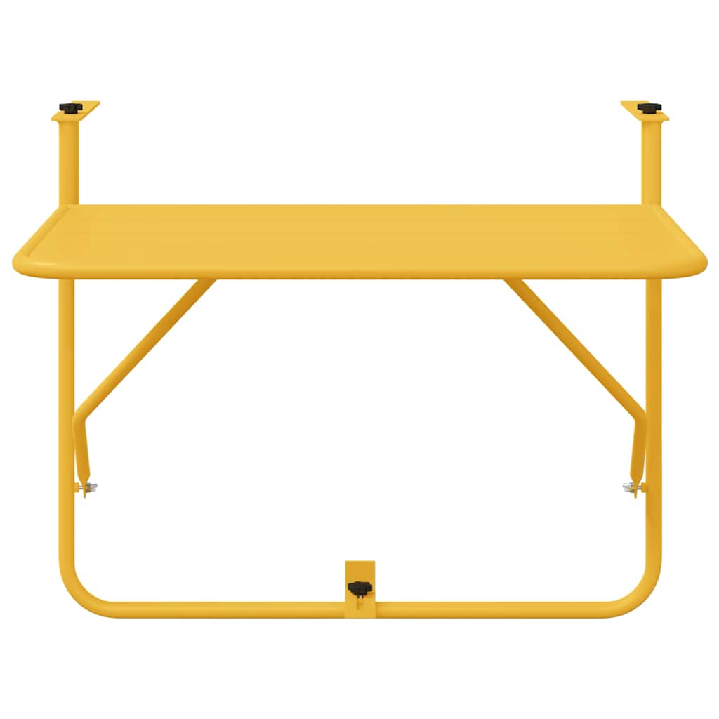 Hängender Balkontisch Senf 60 x 39 x 65 cm Stahl