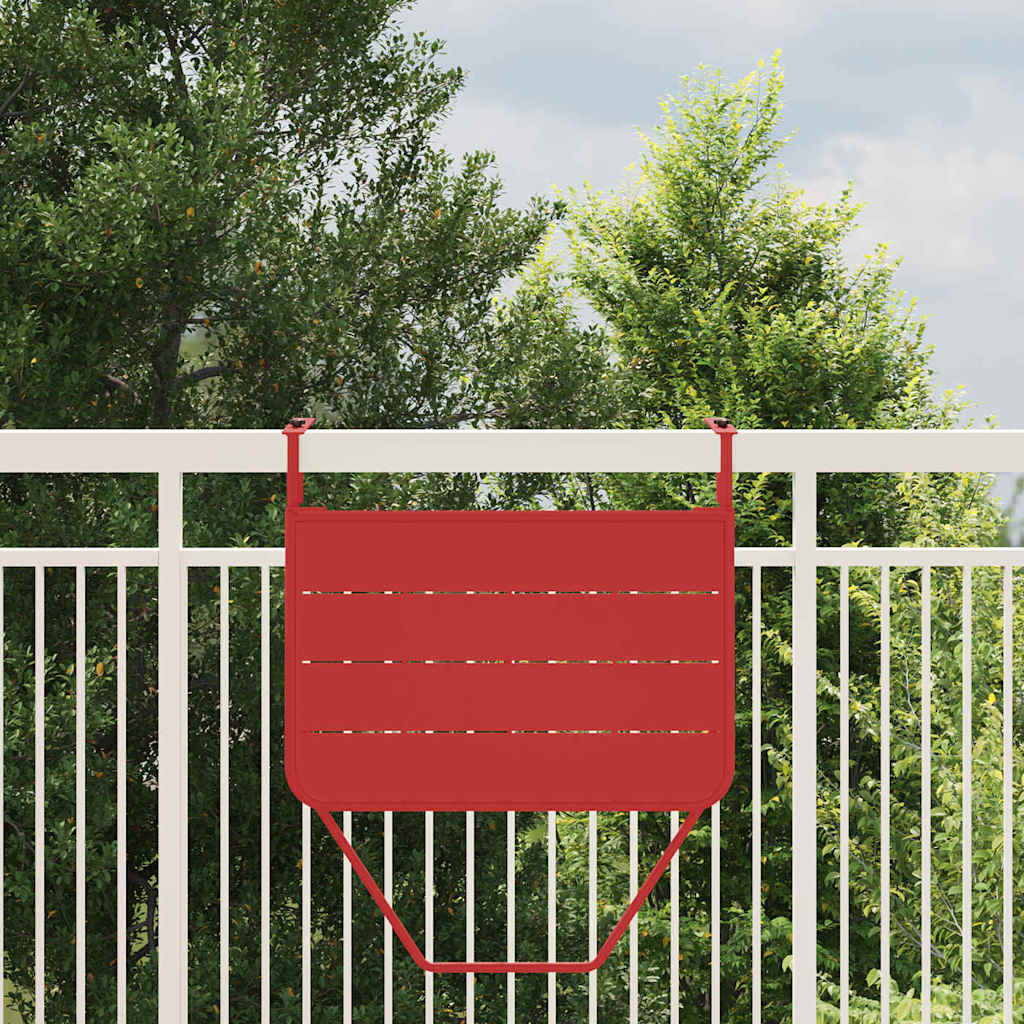 Hängender Balkontisch Rot 60 x 39 x 65 cm Stahl