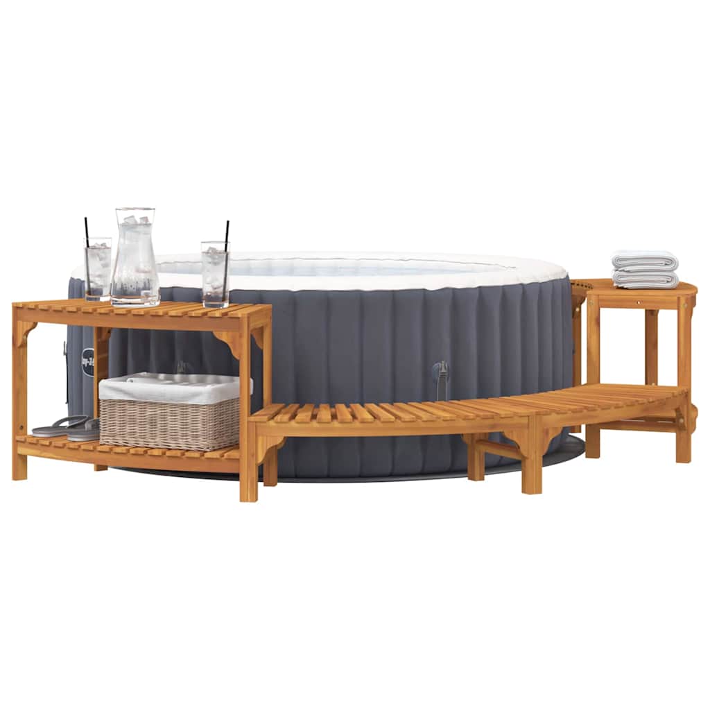 Whirlpool Umgebung Halb-Rund Braun 252 x 112 x 55,5 cm