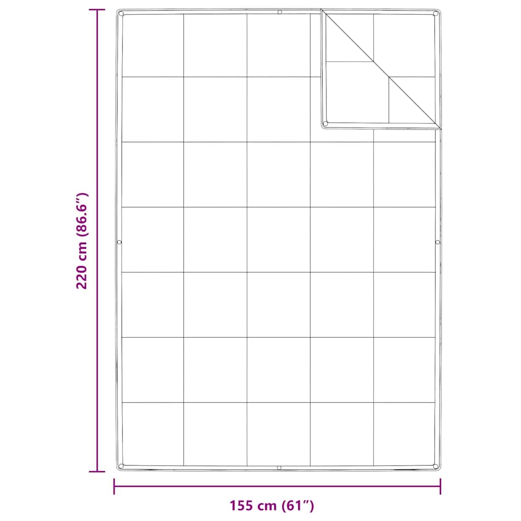 2-in-1 Bettdecke Weiß 155 x 220 cm Feder