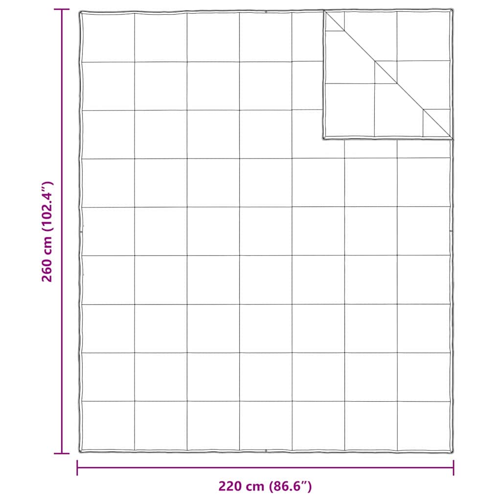 2-in-1 Bettdecke Weiß 260 x 220 cm Feder
