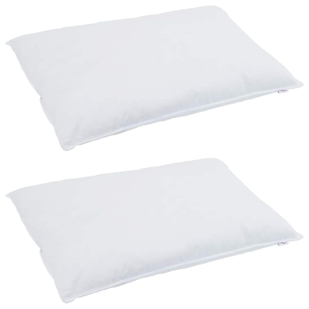 Kopfkissen mit Kissen 2 pcs Weiß 40 x 80 cm Feder