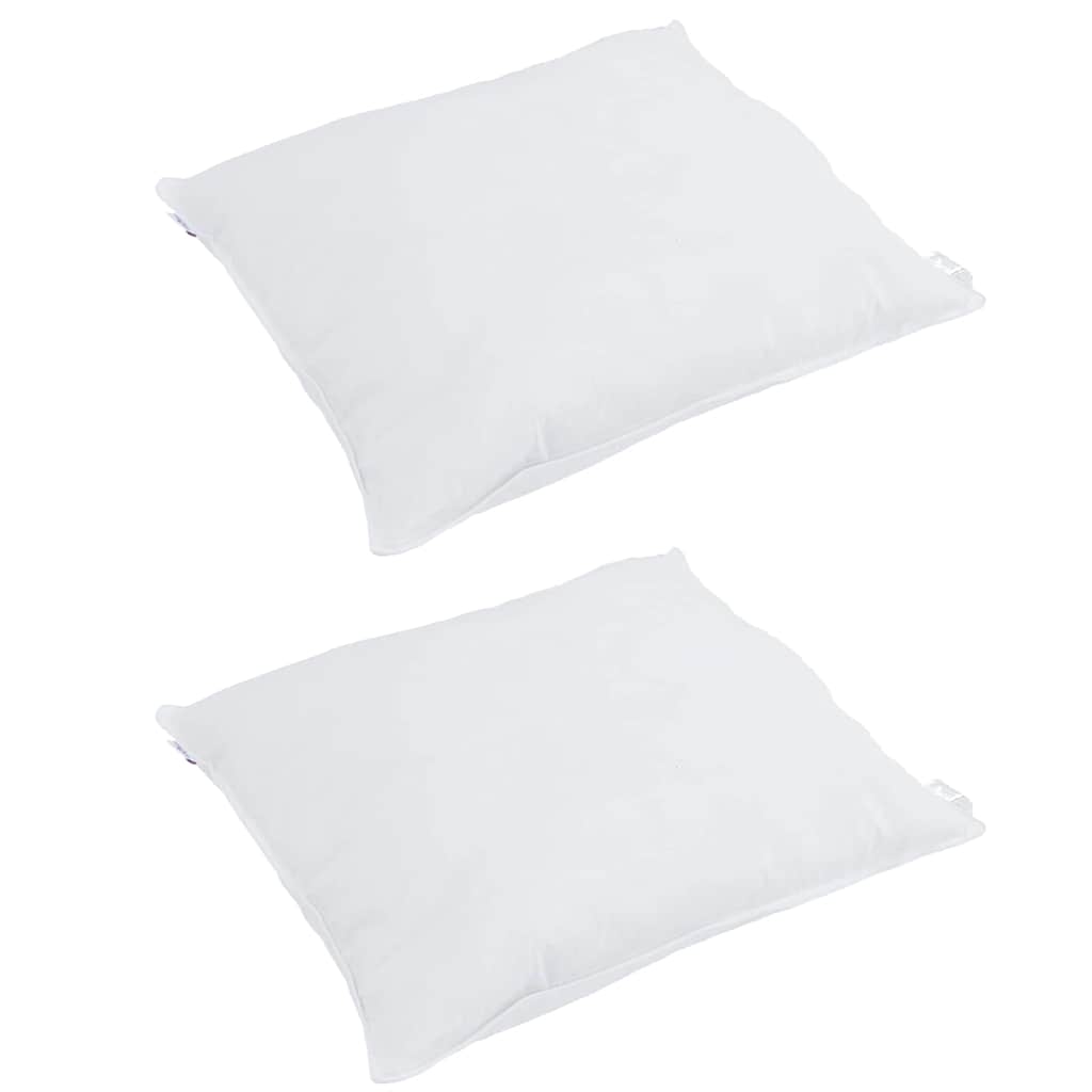 Kopfkissen mit Kissen 2 pcs Weiß 50 x 50 cm Feder