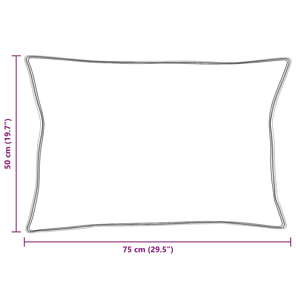 Kopfkissen mit Kissen 2 pcs Weiß 50 x 75 cm Feder