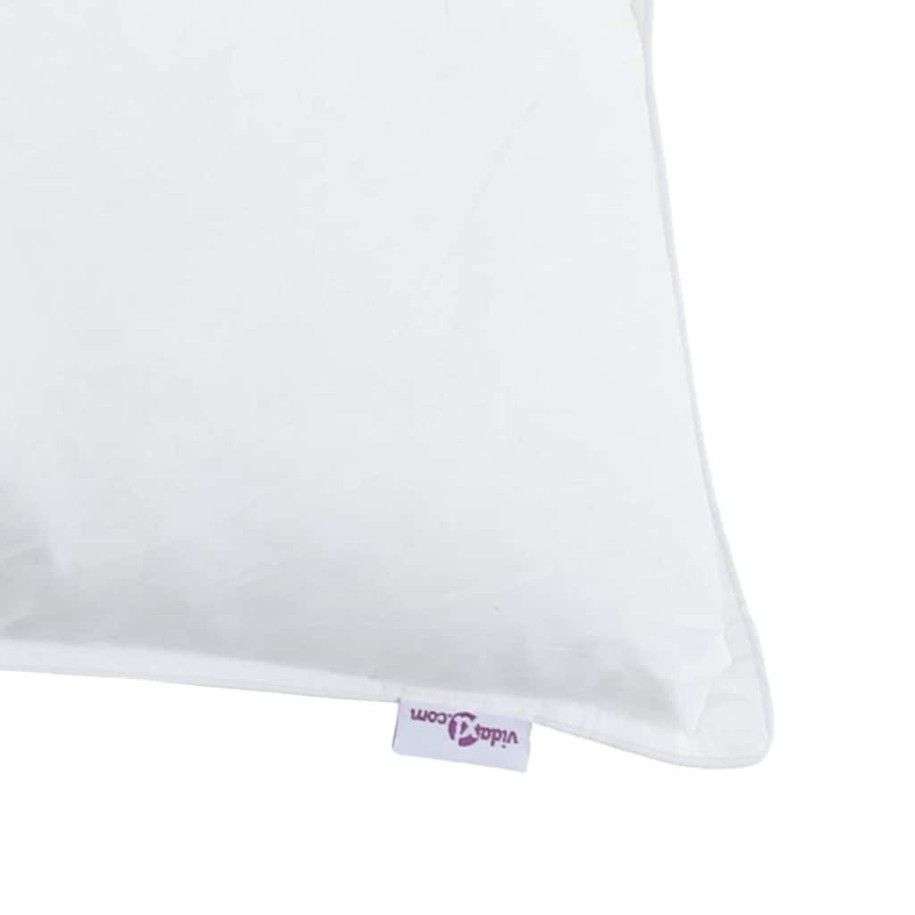 Kopfkissen mit Kissen 2 pcs Weiß 65 x 65 cm Feder