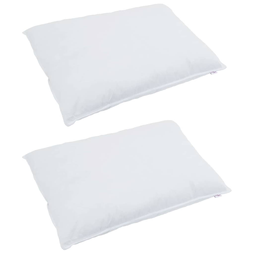 Kopfkissen mit Kissen 2 pcs Weiß 60 x 80 cm Feder