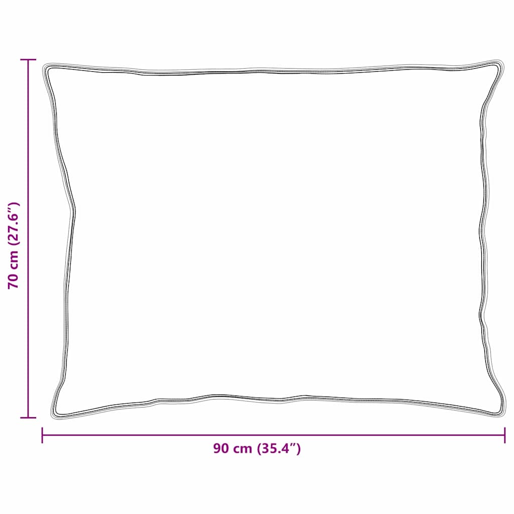 Kopfkissen mit Kissen 2 pcs Weiß 70 x 90 cm Feder