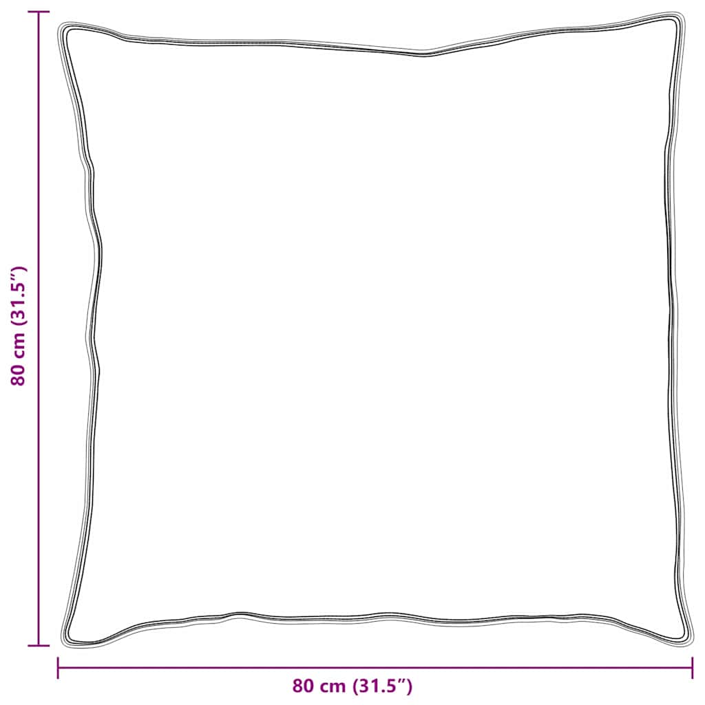 Kopfkissen mit Kissen 2 pcs Weiß 80 x 80 cm Feder
