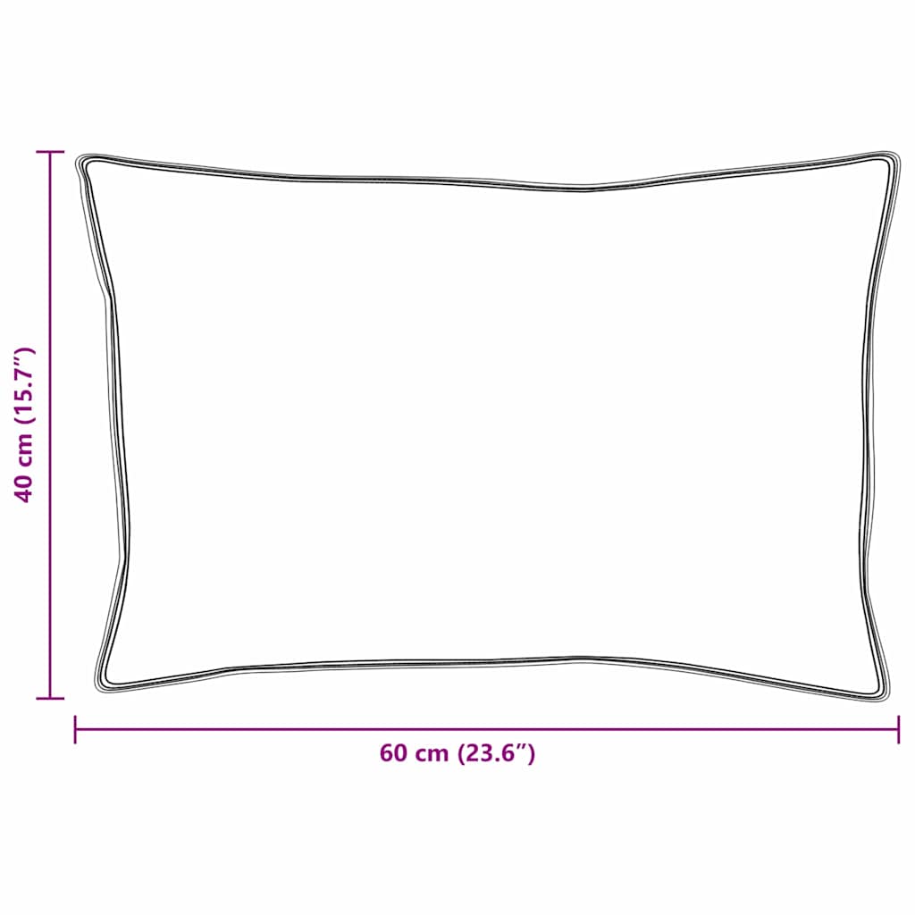 Kopfkissen mit Kissen 2 pcs Weiß 40 x 60 cm Baumwolle