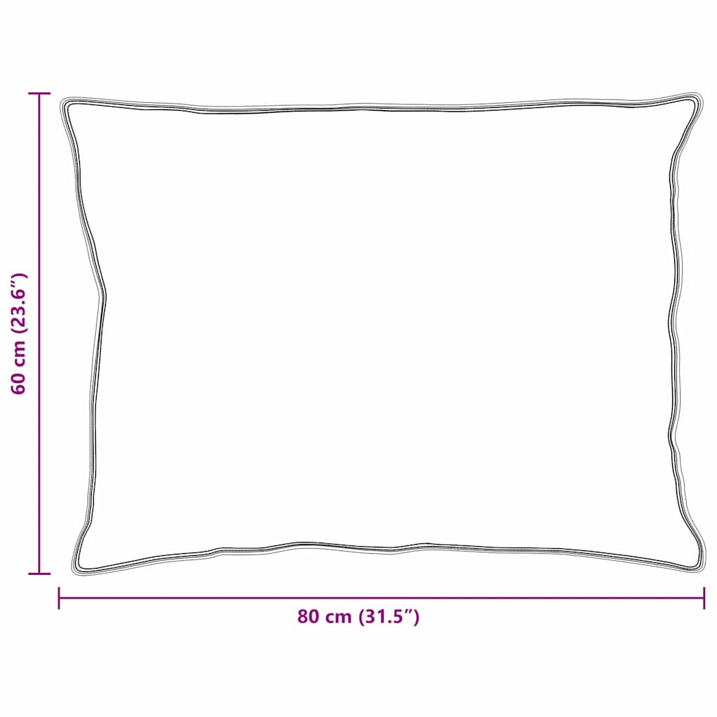 Kopfkissen mit Kissen 2 pcs Weiß 60 x 80 cm Baumwolle