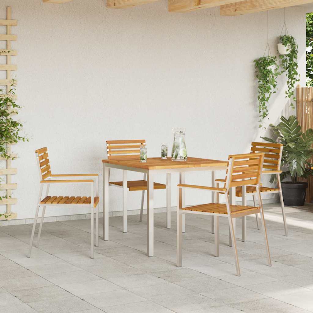 Esstisch Braun 90 x 90 x 75 cm Massivholz Akazie