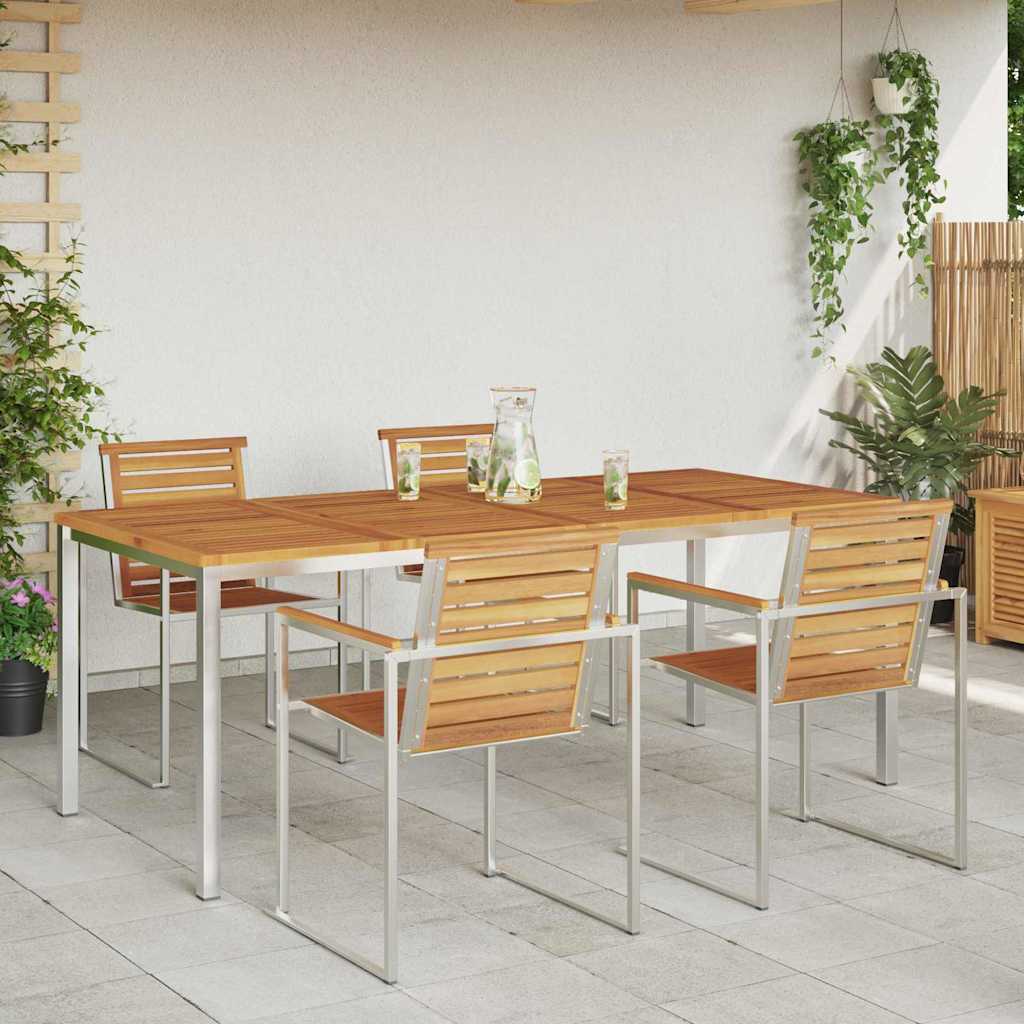 Esstisch Braun 200 x 90 x 75 cm Massivholz Akazie