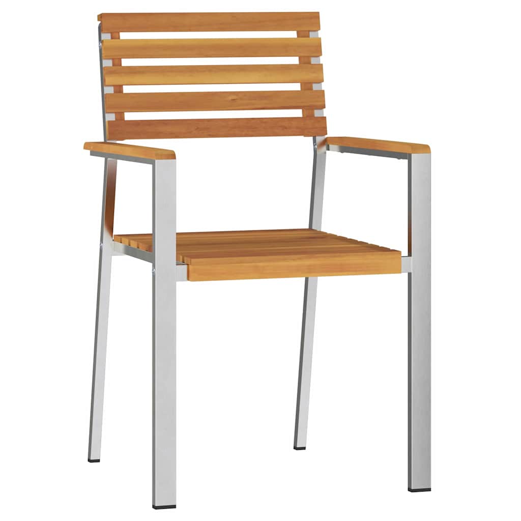 Gartenstuhl 4 pcs Öl-Natur 56 x 54,5 x 87 cm Massivholz Akazie