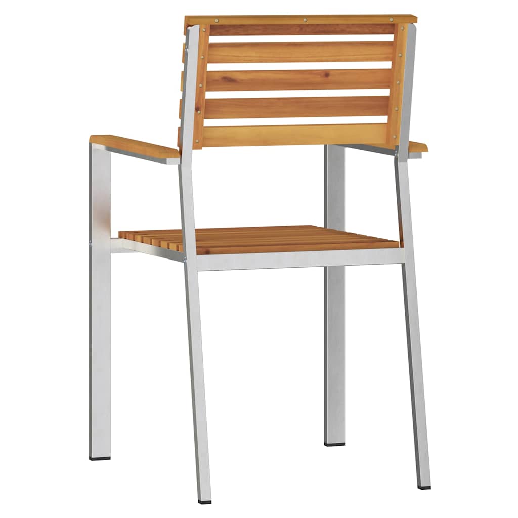Gartenstuhl 4 pcs Öl-Natur 56 x 54,5 x 87 cm Massivholz Akazie