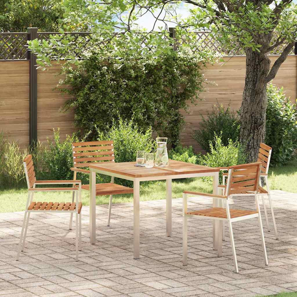 Gartenstuhl 4 pcs Öl-Natur 56 x 54,5 x 87 cm Massivholz Teak