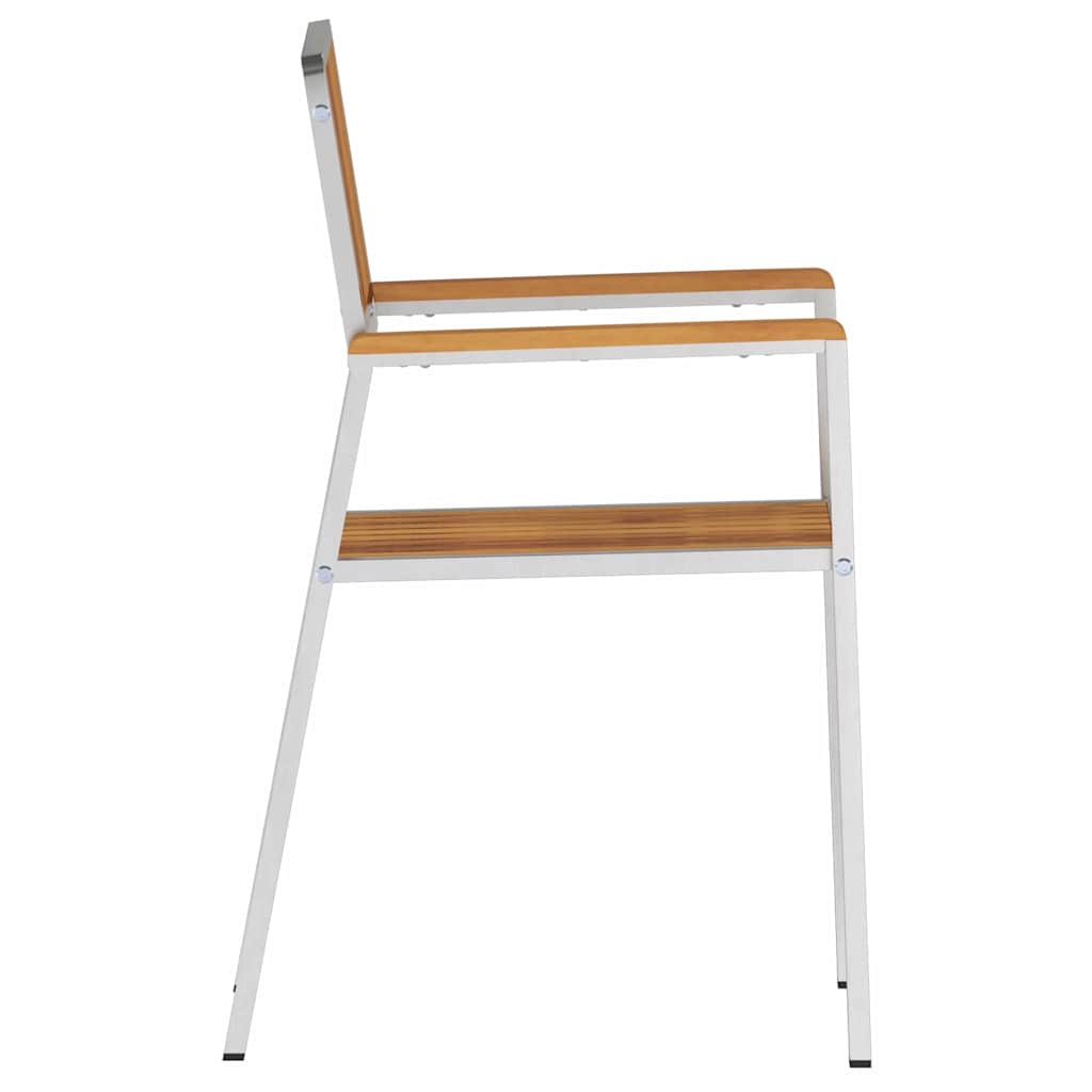 Gartenstuhl 2 pcs Braun 56 x 54,5 x 87 cm Massivholz Akazie