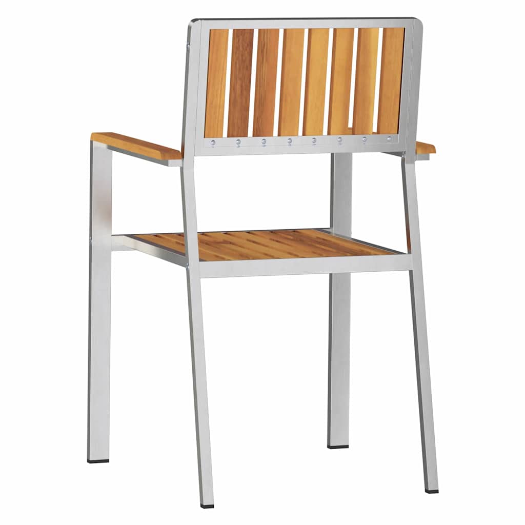 Gartenstuhl 4 pcs Braun 56 x 54,5 x 87 cm Massivholz Akazie