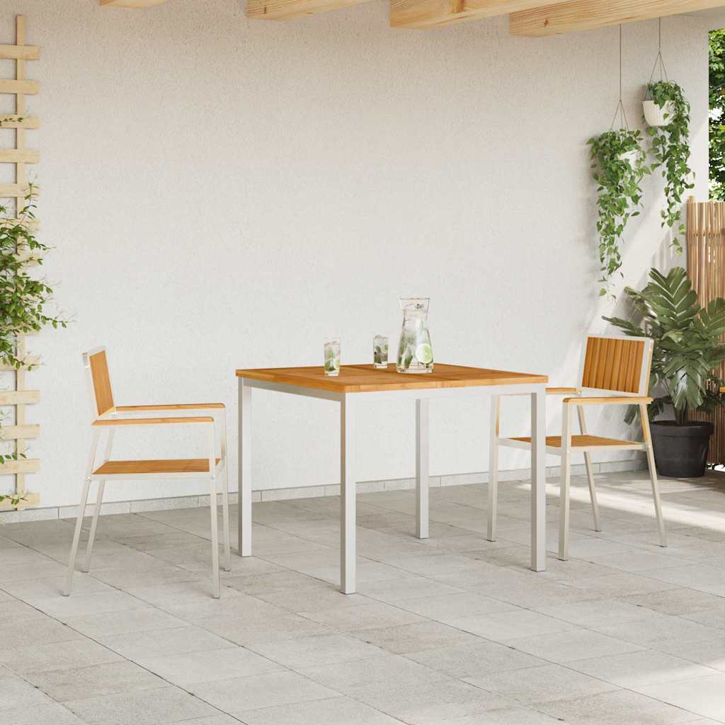 Gartenstuhl 2 pcs Braun 56 x 54,5 x 87 cm Massivholz Teak