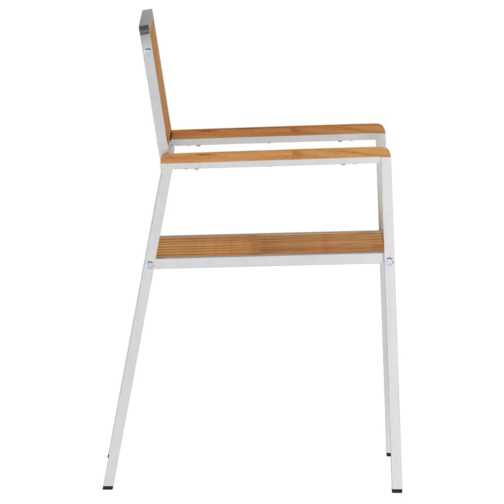 Gartenstuhl 2 pcs Braun 56 x 54,5 x 87 cm Massivholz Teak