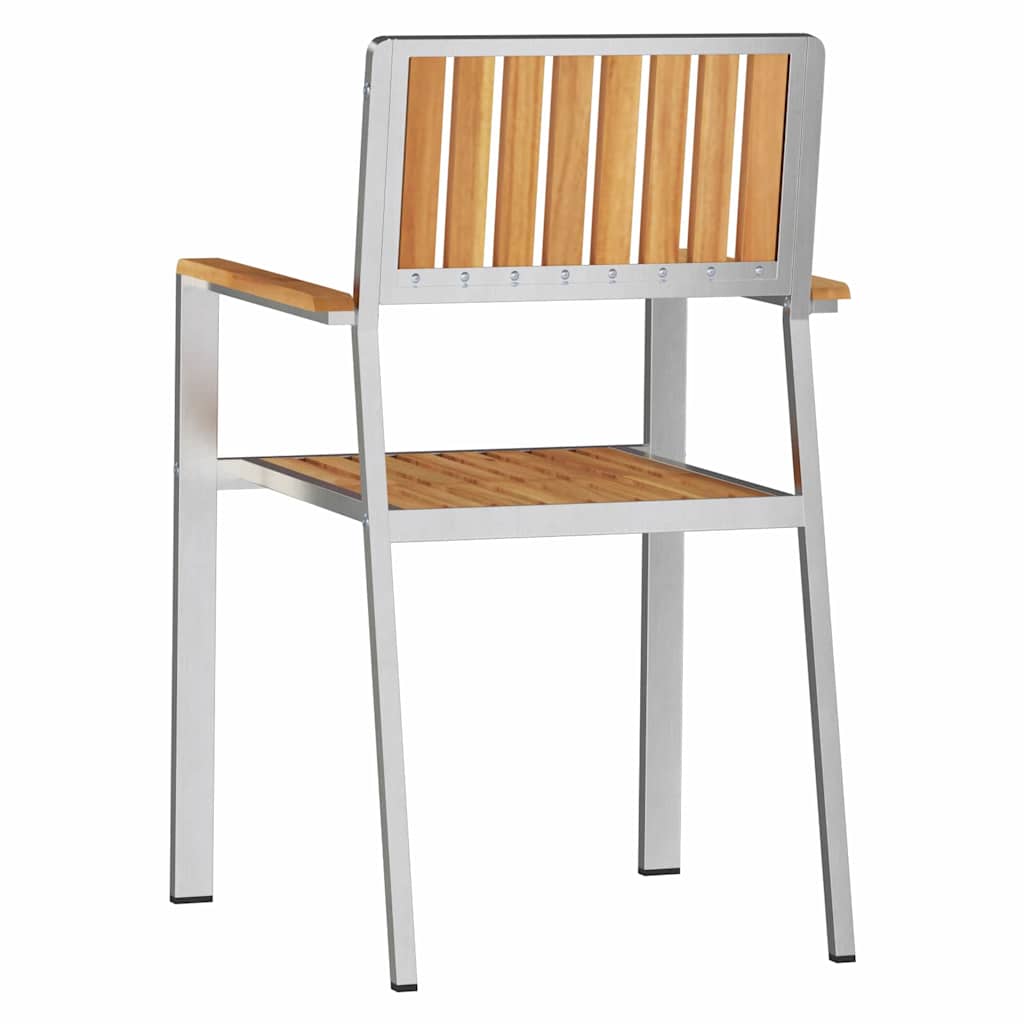 Gartenstuhl 4 pcs Braun 56 x 54,5 x 87 cm Massivholz Teak