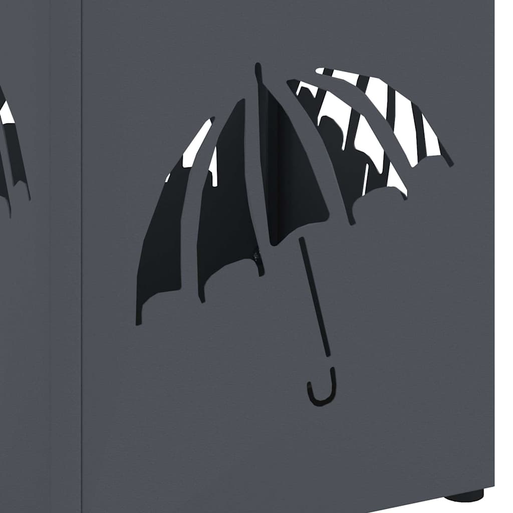 Regenschirmständer Anthrazit 15,5 x 15,5 x 49 cm Stahl
