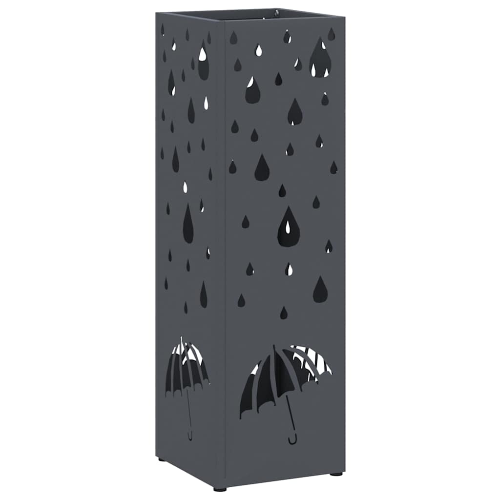 Regenschirmständer Anthrazit 15,5 x 15,5 x 49 cm Stahl