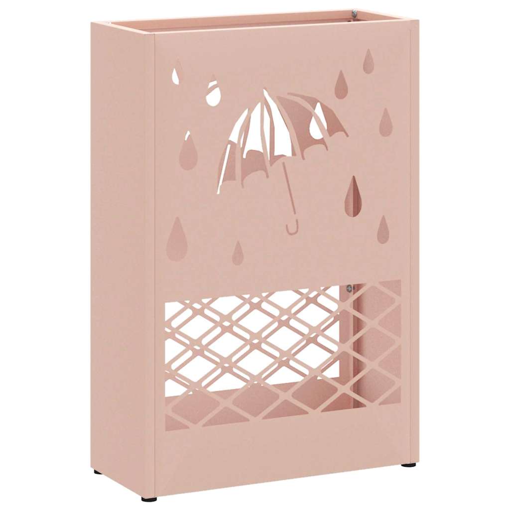 Regenschirmständer Rosa 28 x 12 x 41 cm Stahl