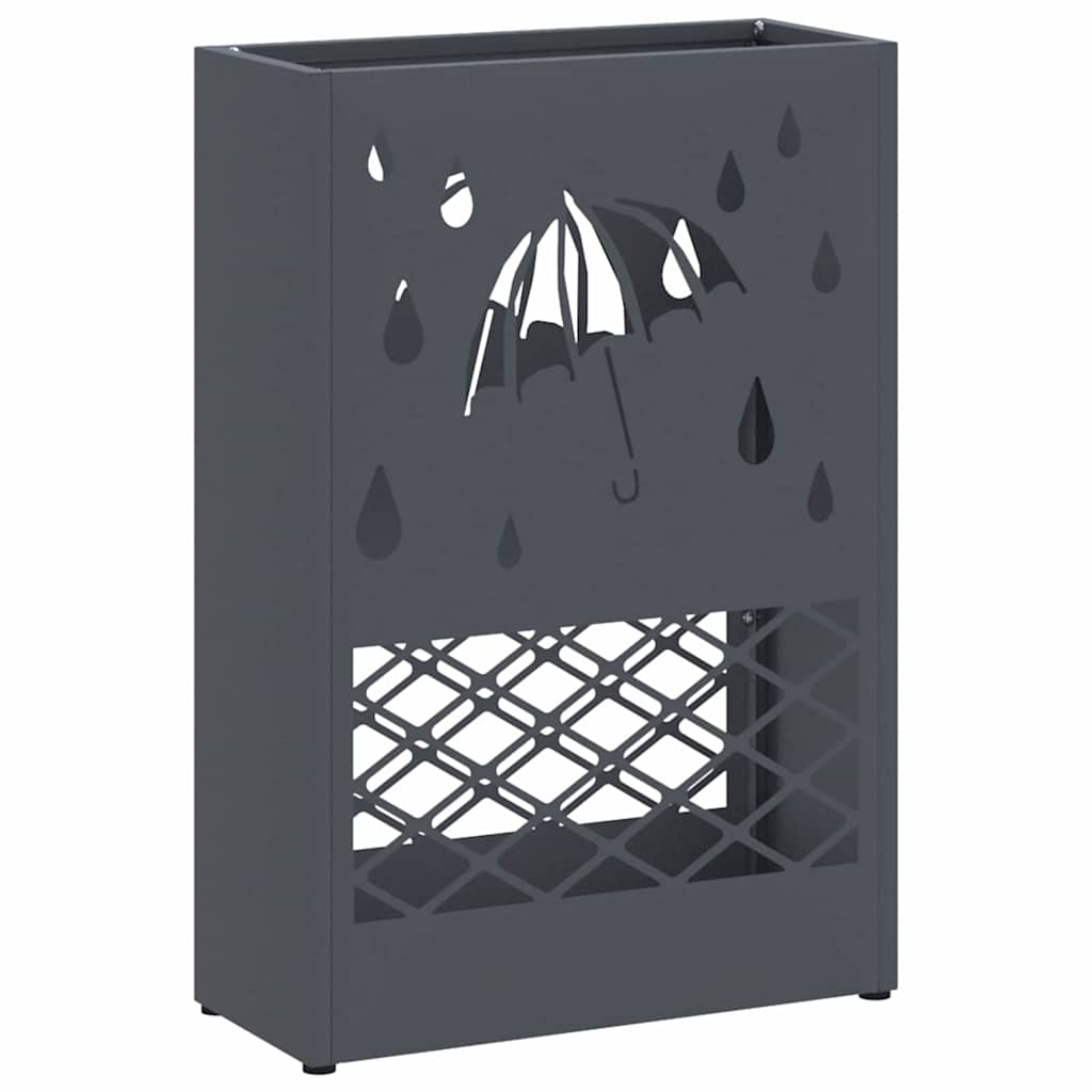 Regenschirmständer Anthrazit 28 x 12 x 41 cm Stahl