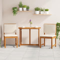 Gartenstuhl mit Kissen 2 pcs Braun Massivholz Akazie
