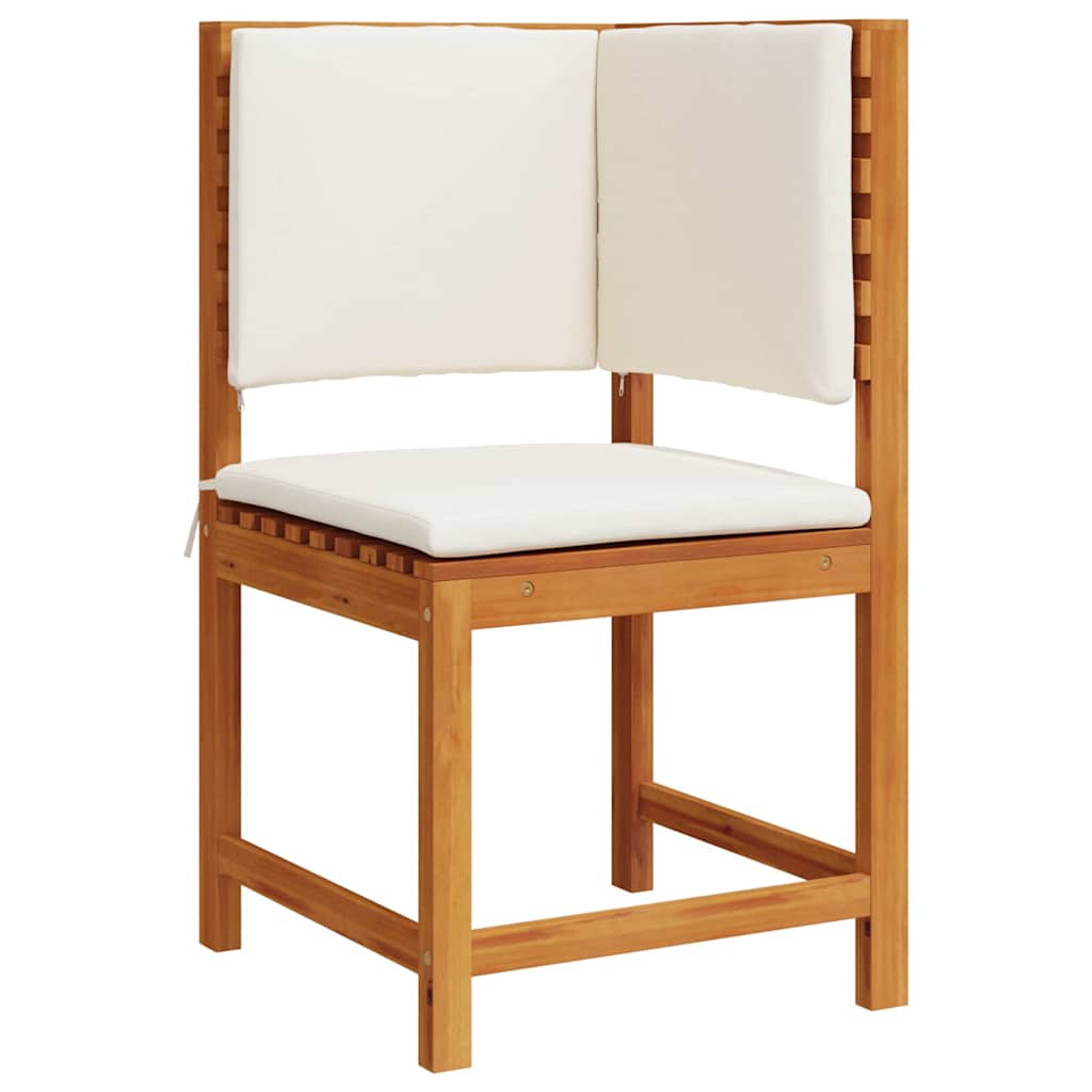 Gartenstuhl mit Kissen Braun 50 x 50 x 91cm Massivholz Akazie