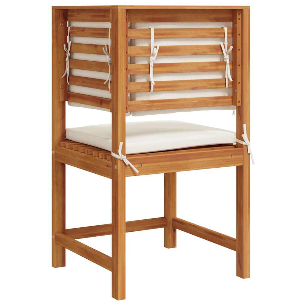 Gartenstuhl mit Kissen Braun 50 x 50 x 91cm Massivholz Akazie