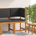 Gartenstuhl mit Kissen Braun 50 x 50 x 91cm Massivholz Akazie