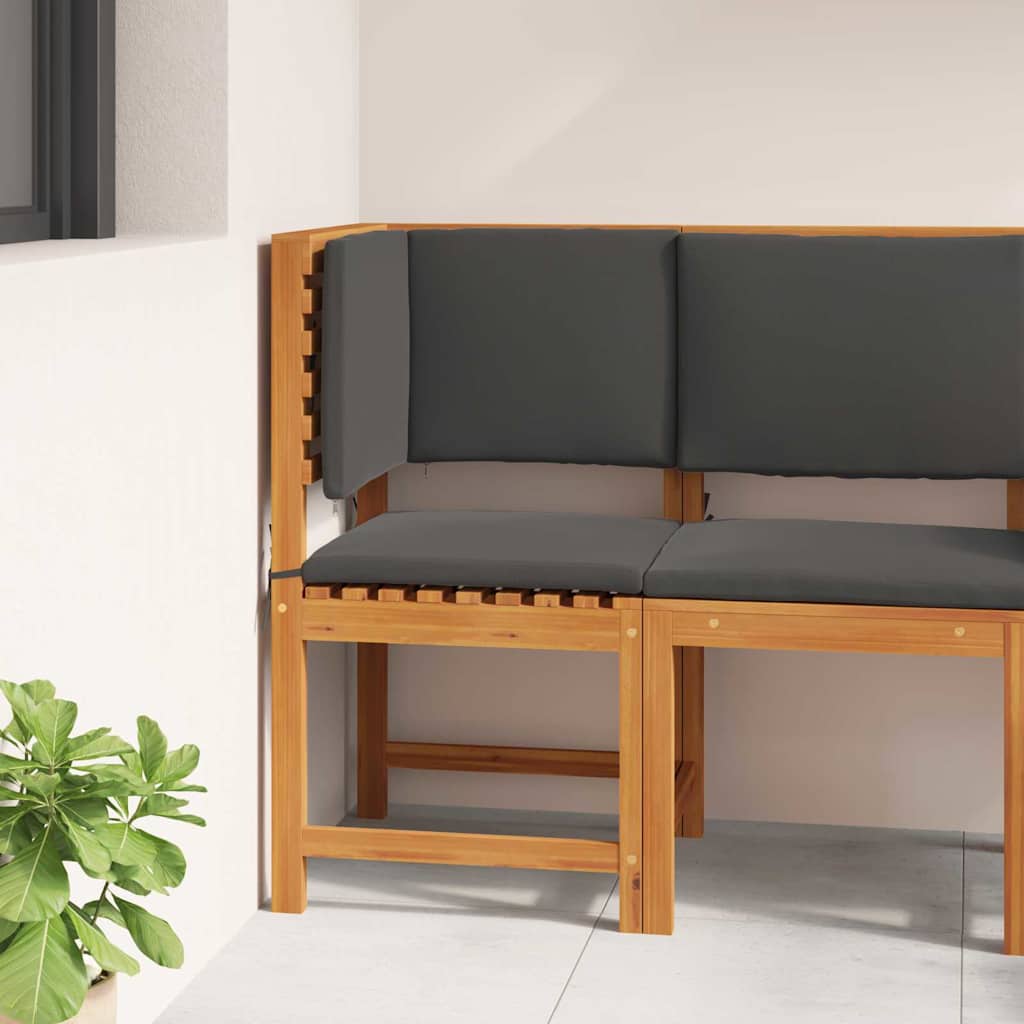 Gartenstuhl mit Kissen Braun 50 x 50 x 91cm Massivholz Akazie