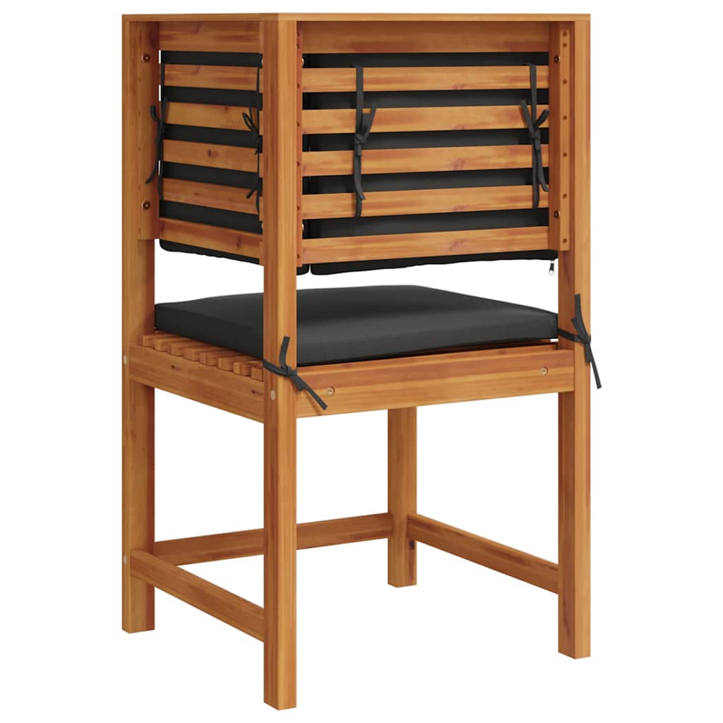 Gartenstuhl mit Kissen Braun 50 x 50 x 91cm Massivholz Akazie