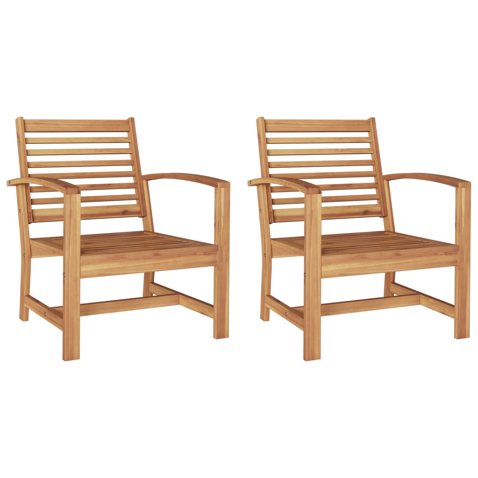 Stuhl 2 Stück Braun 65 x 60 x 76,5 cm Massivholz Teak