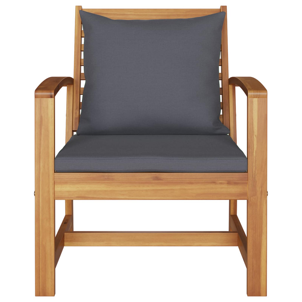 Stuhl mit Kissen 2 Stück Braun und Dunkelgrau 65 x 60 x 76,5 cm