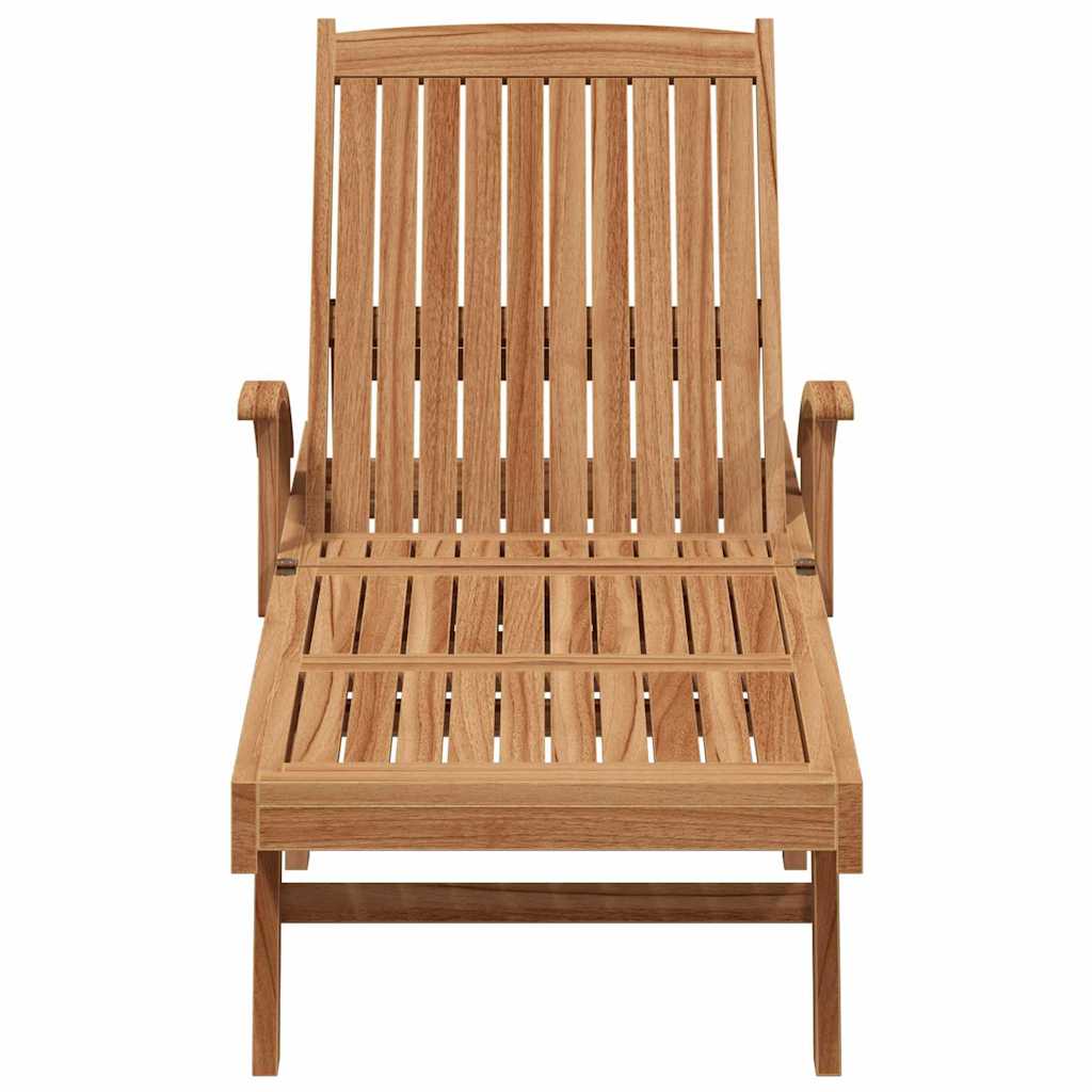 Sonnenliege 2 pcs Massives Teakholz Braun