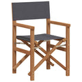 Esszimmerstuhl Grau 56 x 54 x 87 cm Massivholz Teak