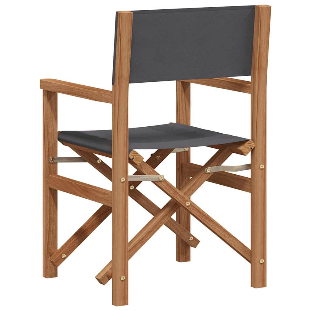 Esszimmerstuhl Grau 56 x 54 x 87 cm Massivholz Teak