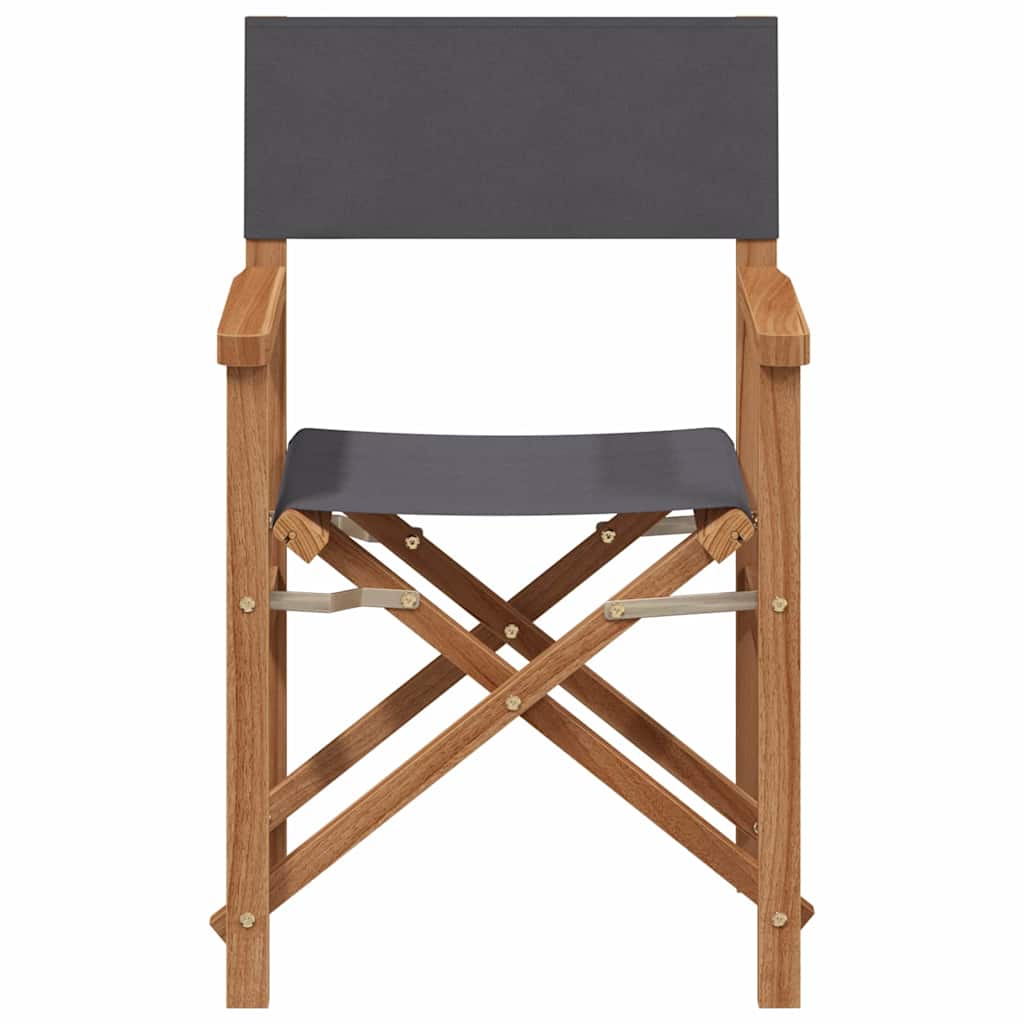 Esszimmerstuhl Grau 56 x 54 x 87 cm Massivholz Teak