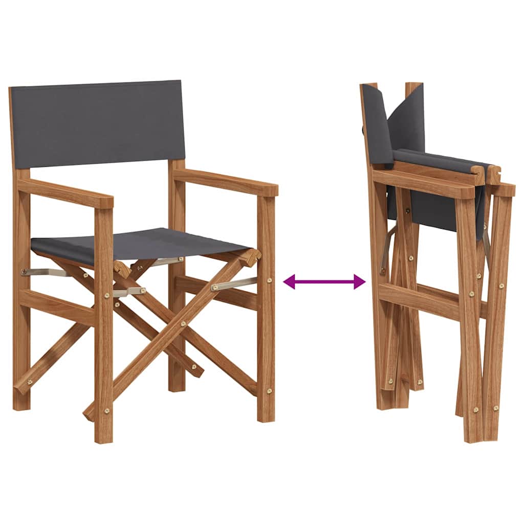 Esszimmerstuhl Grau 56 x 54 x 87 cm Massivholz Teak
