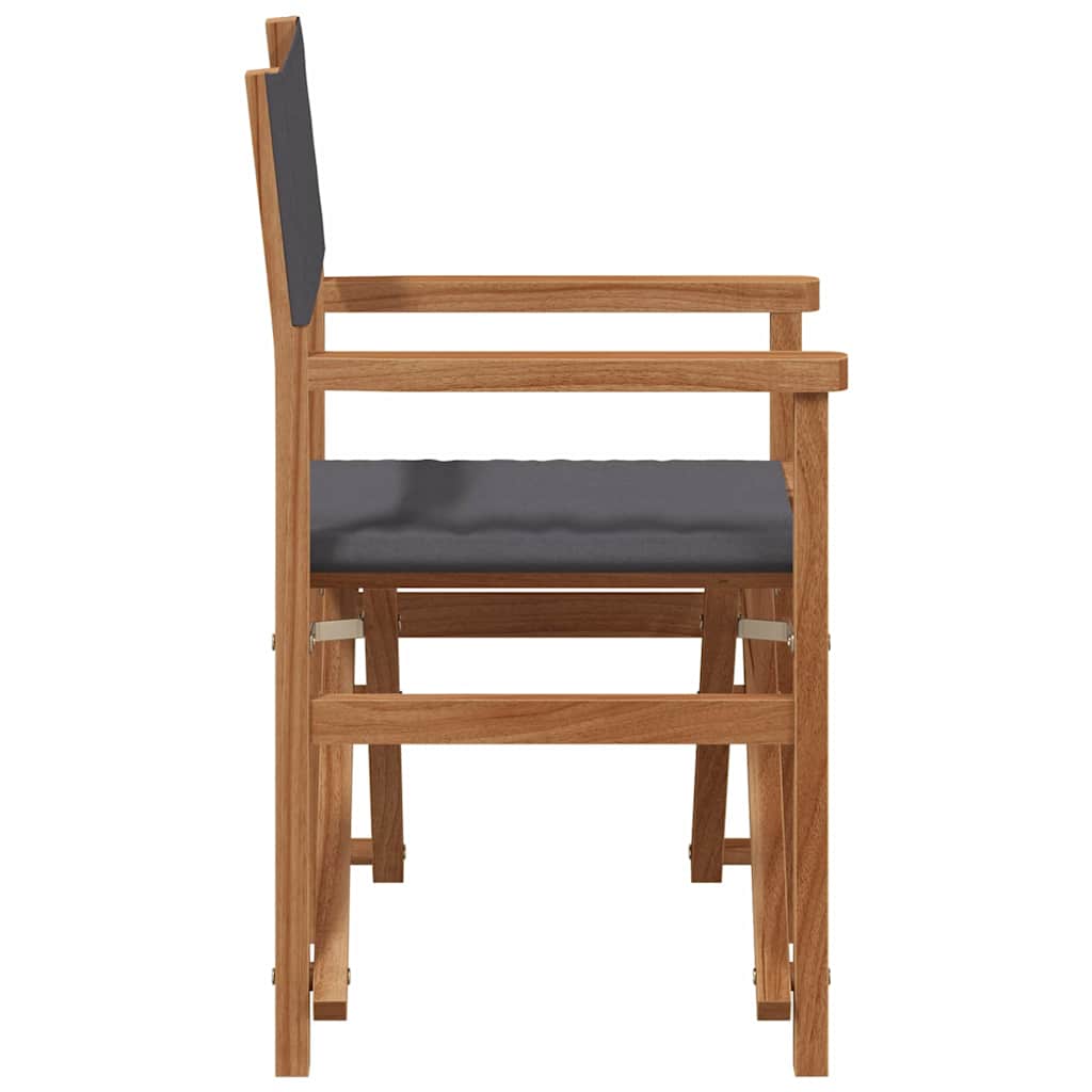Esszimmerstuhl Grau 56 x 54 x 87 cm Massivholz Teak