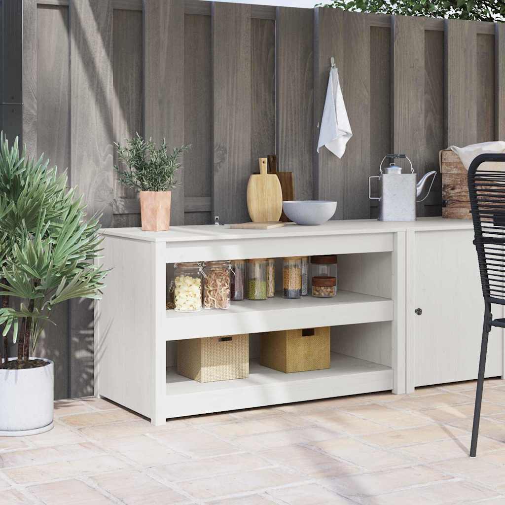 Küchenschrank MEPPEL Weiß 106 x 55 x 64 cm Massives Kiefernholz
